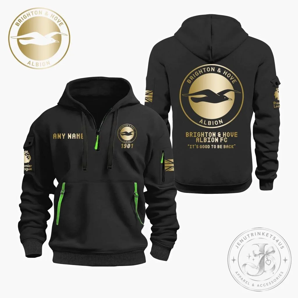 Brighton Hove Albion ハーフジップ トレーニングウェア Brighton And Hove Albion Football Club Personalized Quarter Zip